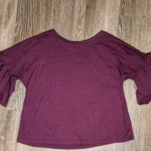 Flare Burgundy T-Shirt Dress Shirt
